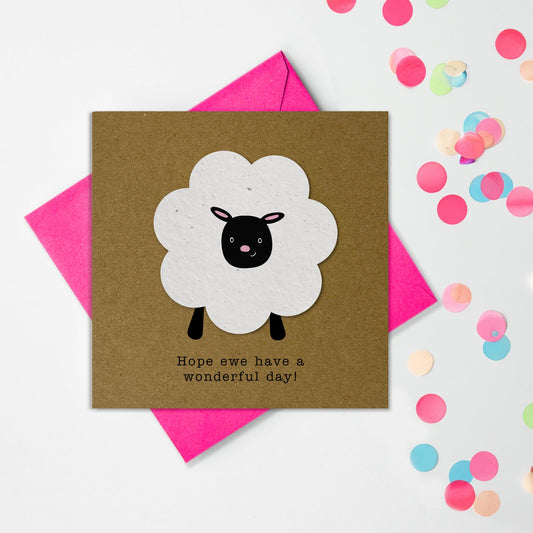 Plantable Shapes - Hope Ewe Have a Wonderful Day