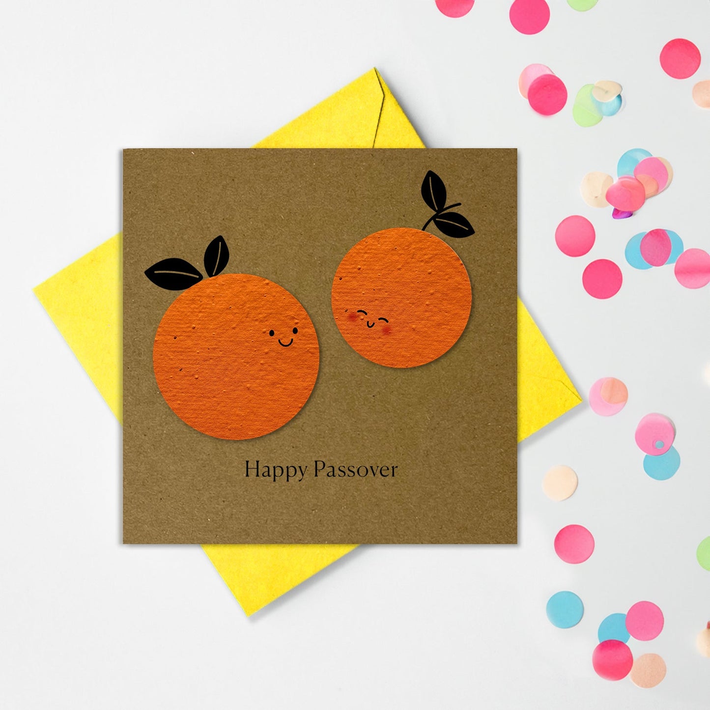 Plantable Shapes - Happy Passover - Oranges