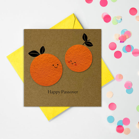 Plantable Shapes - Happy Passover - Oranges