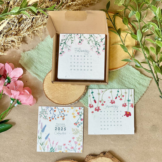 Sustainable Desktop Calendar - Flower Trails