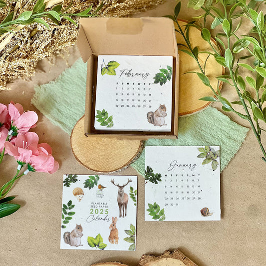 Sustainable Desktop Calendar - Forest