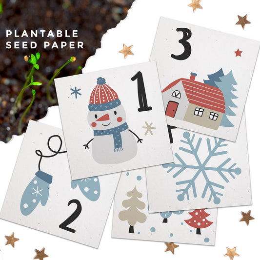 Sustainable Desktop Advent Calendar - Snowflakes