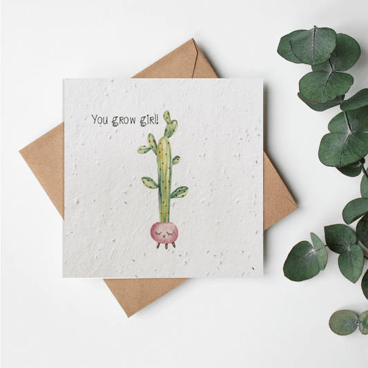 Plant Puns - You  Grow Girl!